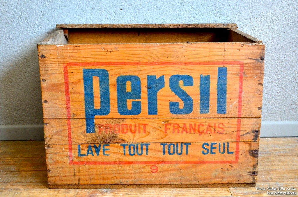Caisse En Bois Vintage : Caisse Persil L’atelier Belle Lurette, r?novation de meubles Caisse En Bois Vintage : Caisse Persil L’atelier Belle Lurette, r?novation de meubles