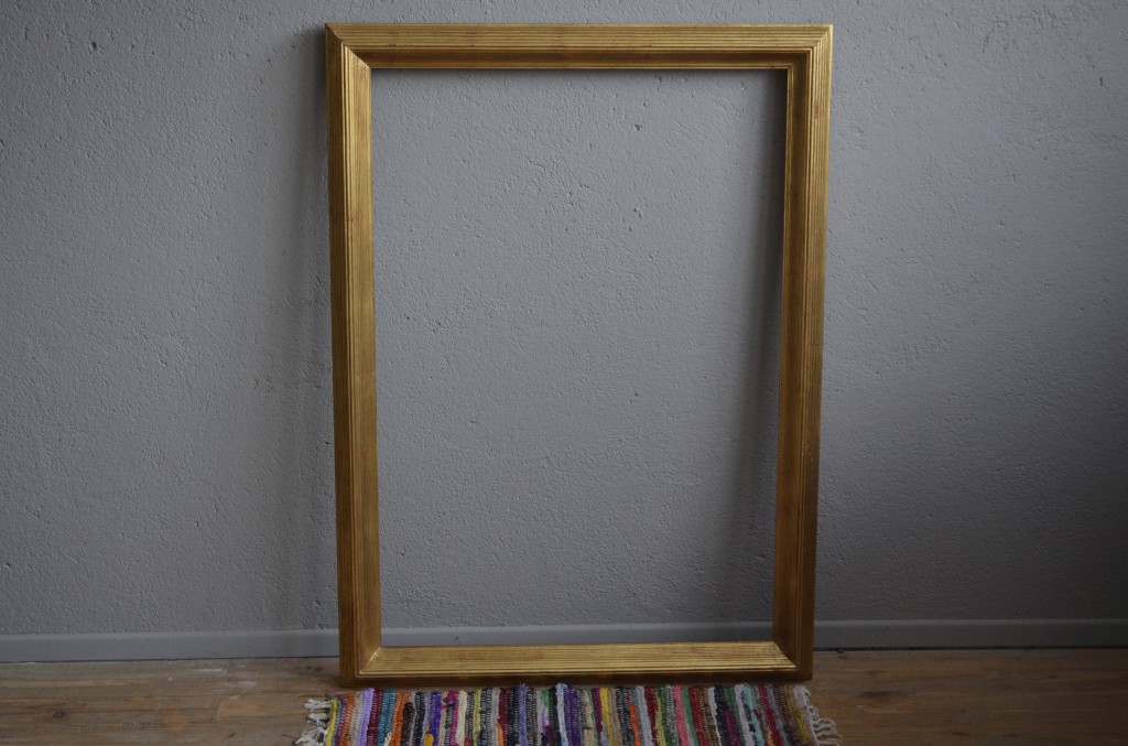 Grand cadre peinture minimaliste art déco géométrique vintage