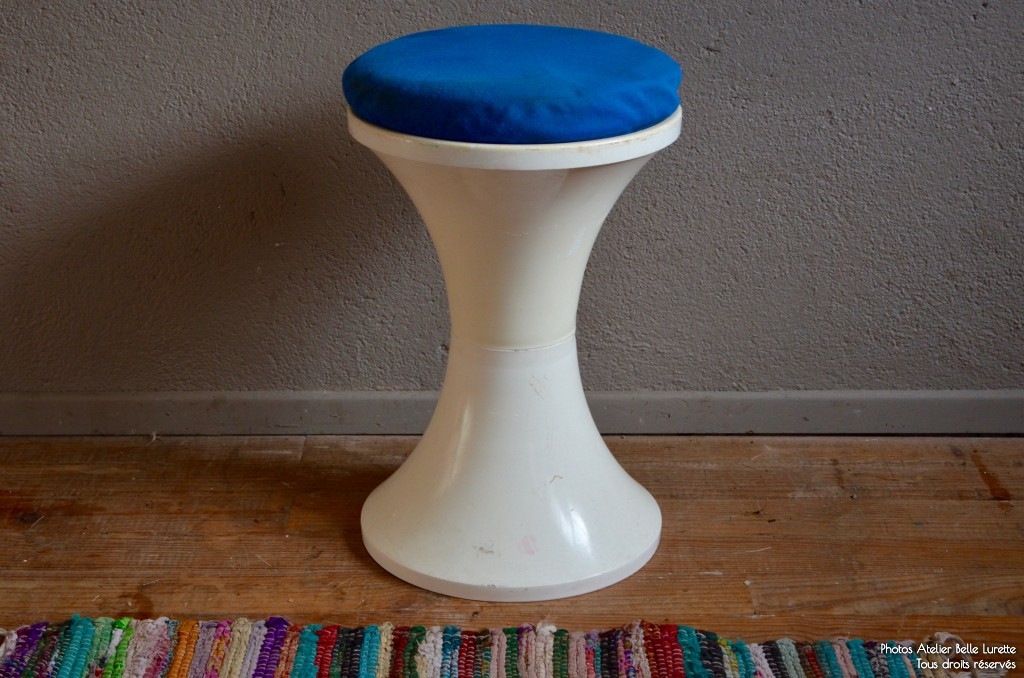 Tabouret Tam Tam - L'atelier Belle Lurette, Rénovation de meubles vintage