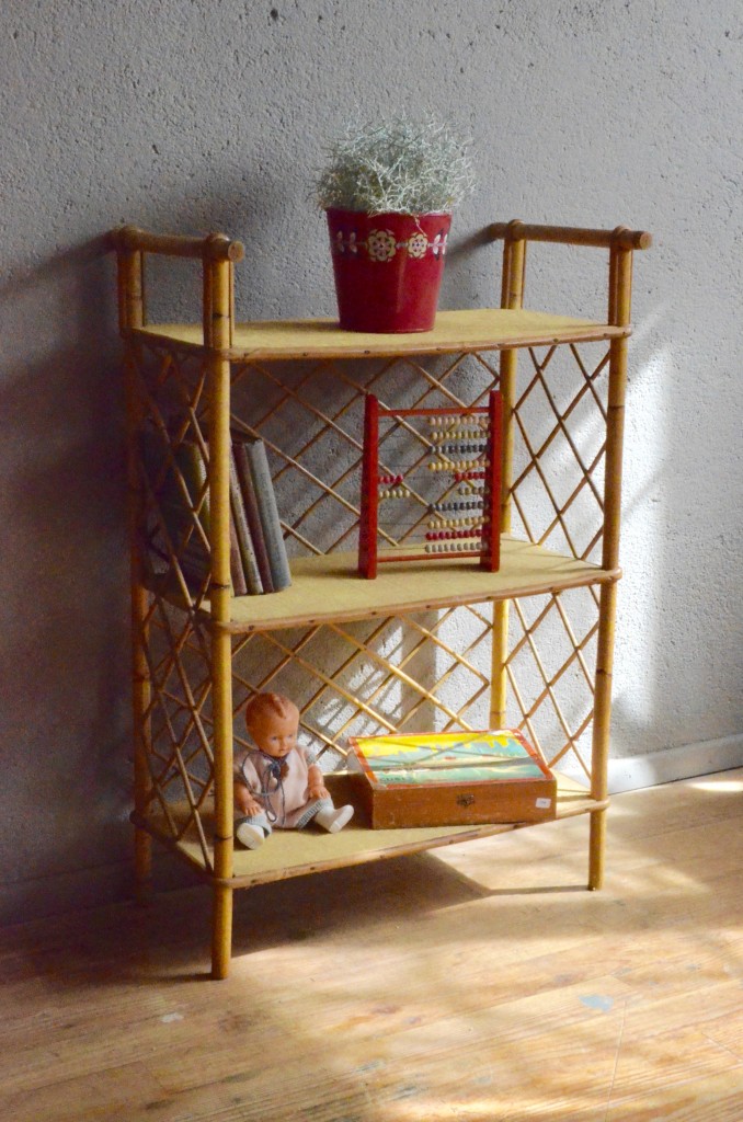 bibliothèque rotin enfant