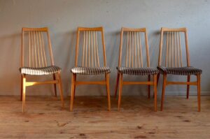 Chaises scandinaves vintage rétro teck années 60 Danemark scandinavian chairs mobilier benze Sitzmobel