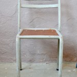 Chaise en métal vintage rétro xavier pauchard  bauhaus métal indus atelier tolix