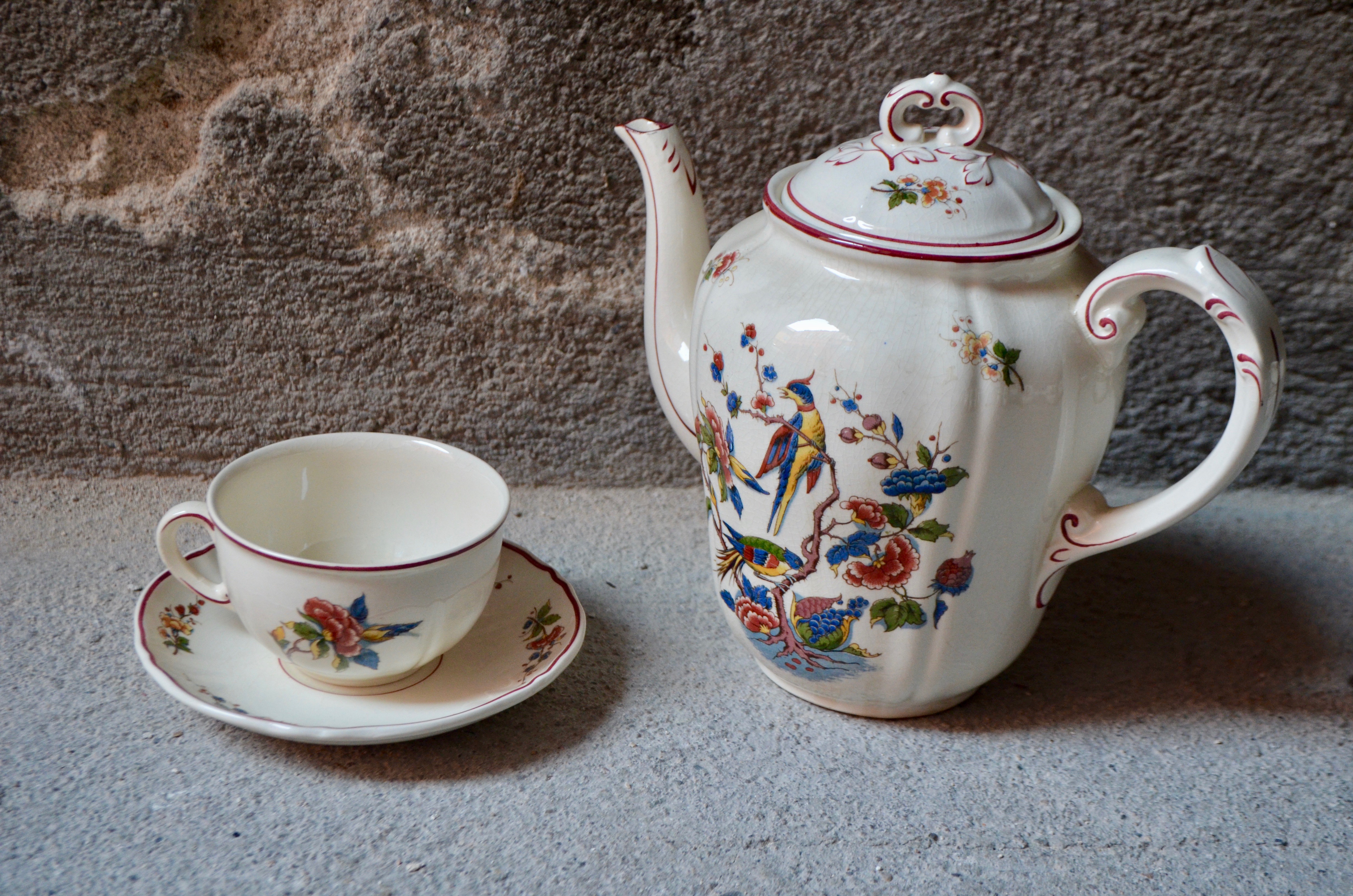 ancienne theiere villeroy boch bon appetit fleur deco the cafe Table