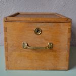 Boîte en bois archive caisson bureau vintage classement rangement