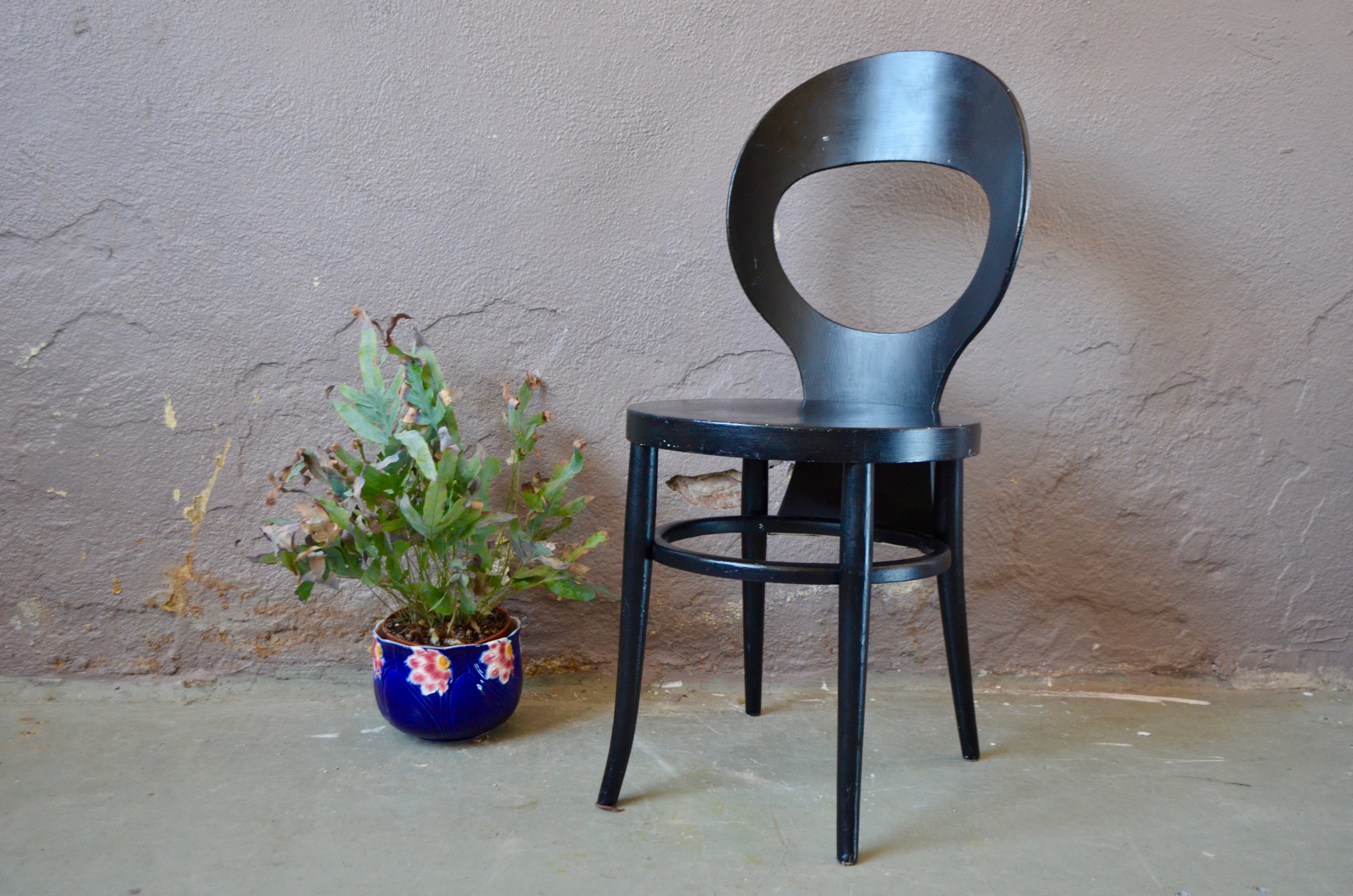 Chaises Baumann Mouette années 60 chaises de café bistrot bois courbé
