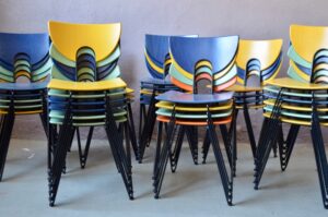 chaises dessinées par Walter Leeman et distribuées par Kusch & Co