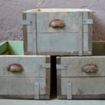 Tiroir rangement vintage rétro atelier bois patine indus garage rangement bricolage wooden drawer industrial furniture craft années 50 midcentury