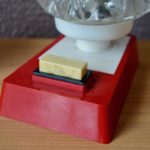 Lampe de table de chevet années 50 veilleuse rouge vintage