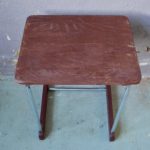 Desserte art déco bauhaus table d'appoint de nuit bois et métal
