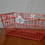 Petit panier vintage ancien années cinquante accessoire original marché légumes jouets rangement