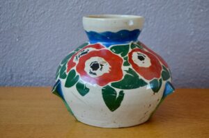 Vase Betzy Augeron céramique grès art déco années 30 art grès antic folwer pot ceramic french deco