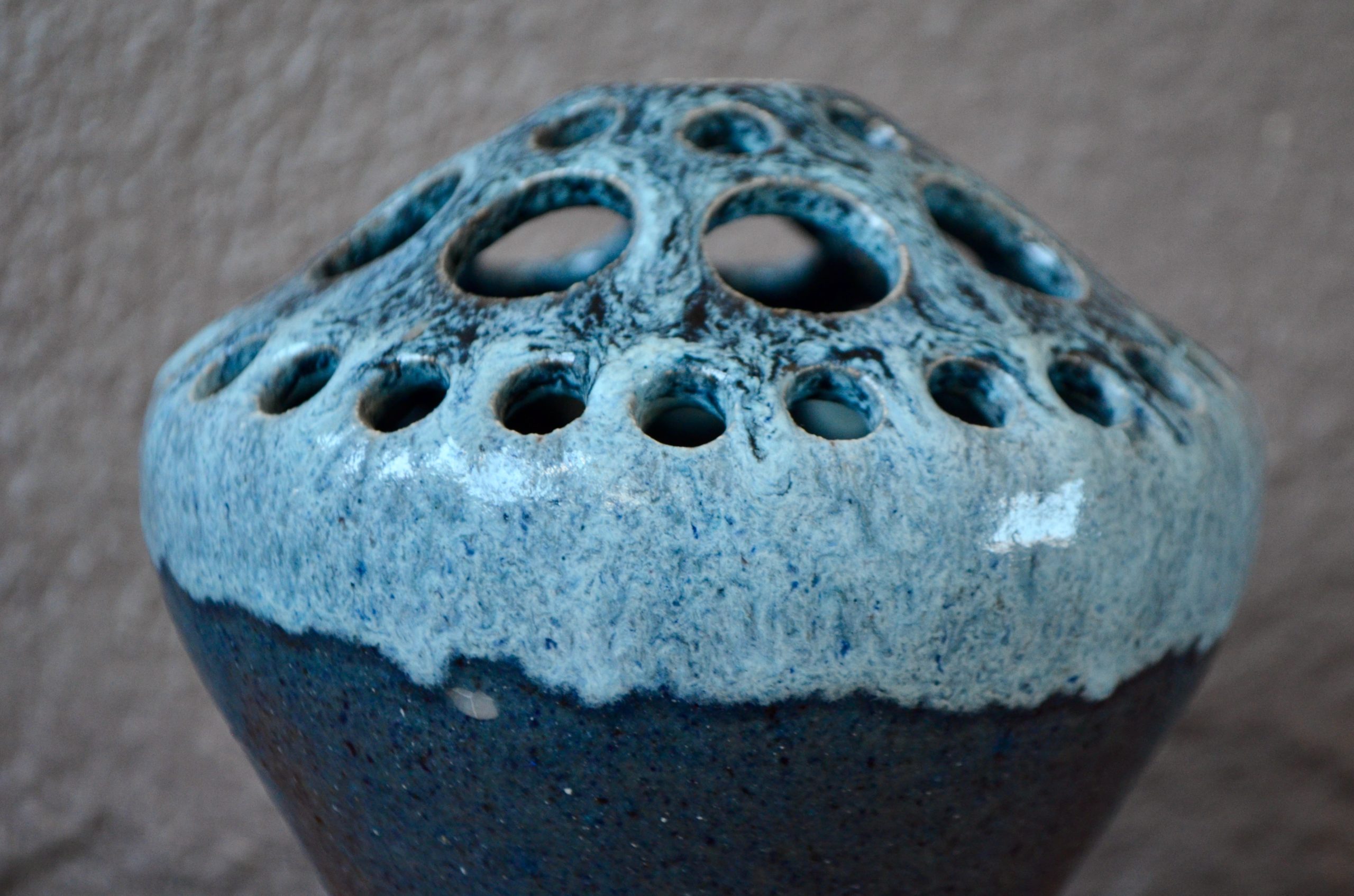 Vase pique fleur les potiers d'accolai céramique vintage