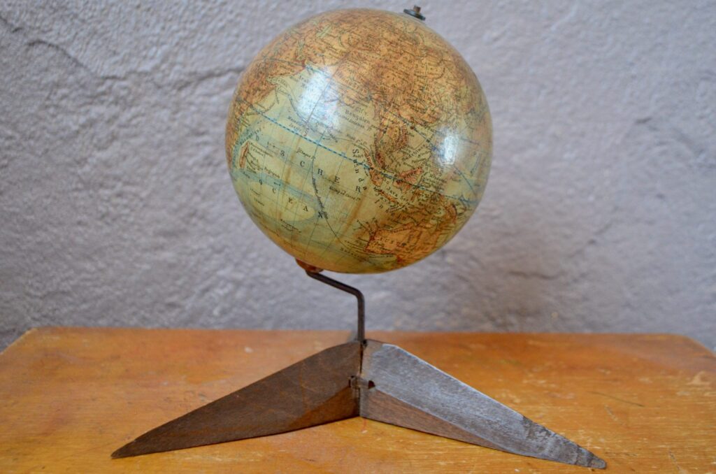 Globe terrestre Ludwig Julius Heymann Globe terrestre Ludwig Julius Heymann