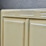 Petit buffet bahut commode beige années 40 patine bohème meuble d'entrée style rustique