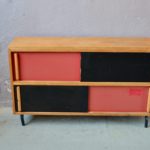 Enfilade meuble entrée bicolore design moderniste vintage scandinave midcentury 