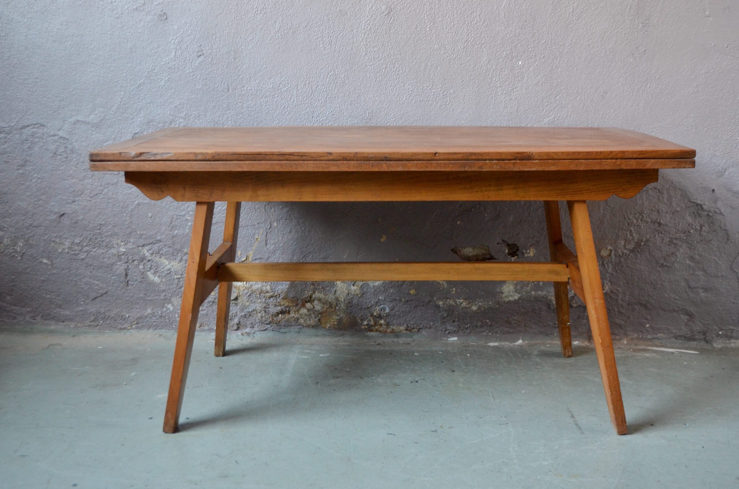 Table René Gabriel vintage rétro années 50 reconstrustion design moderniste