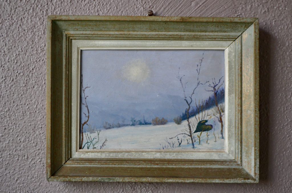Peinture sur panneau : Paysage d’Hiver Peinture sur panneau : Paysage d’Hiver