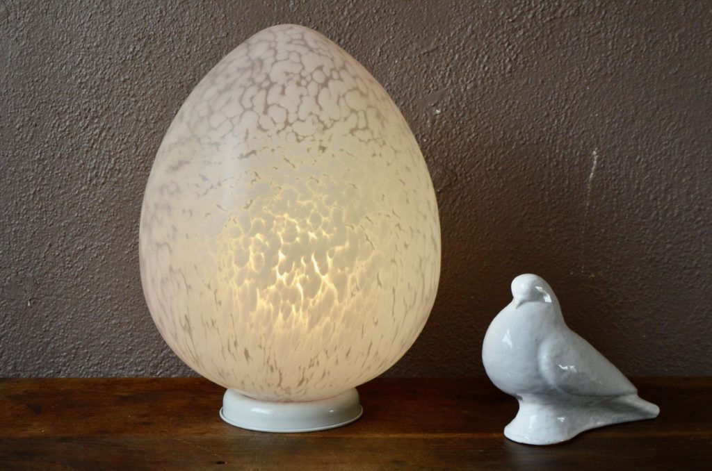 Grande lampe à poser Oeuf en verre de Murano Grande lampe à poser Oeuf en verre de Murano