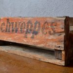Caisses en bois publicitaires tiroirs d'atelier indus brocante épicerie vintage rétro