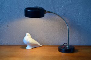 Lampe de bureau articulée noire années soixante