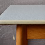 Table bistrot piétement compas plateau formica bureau
