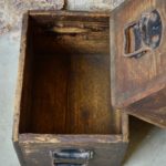 Paire de Caisses en bois publicitaires tiroirs box indus brocante épicerie vintage rétro