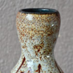 Vase vintage g$ Les potiers d'Accolay  design France Circa 1960 déco unique art brut tribal ethnique