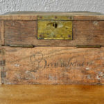 Boite en bois style vintage indus et bohème ancienne Rosebud 