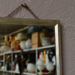 Miroir de barbier vintage rétro chromé années 40 art déco