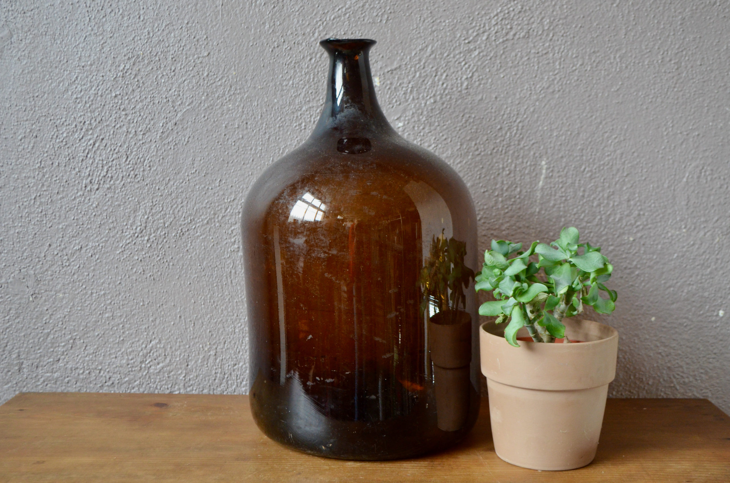 Bouteille dame jeanne bonbonne en verre 2 litres