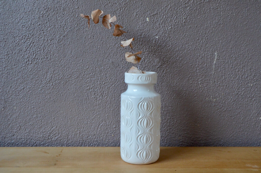 Vase blanc Scheurich oignon Vase blanc Scheurich oignon
