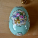 Boite à Bijoux oviforme porcelaine de Meissen Saxe décoration vintage 