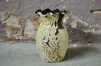 Grand Vase Brutaliste vintage en céramique Les potiers d'Accolay pichets design France Circa 1960 déco unique