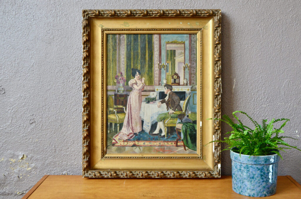 Scène d’intérieur J. Goettelmann 1911 Scène d’intérieur J. Goettelmann 1911