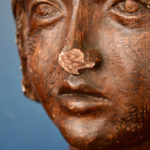 Buste féminin en plâtre sculpture  ancien art déco  bohème vintage
