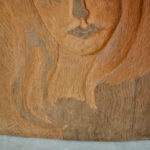 Portrait inachevé en bois sculpté à la gouge style Antroposophe steiner bohème