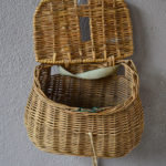 Panier de pêcheur en Osier déco bohème sac vintage campagne chic