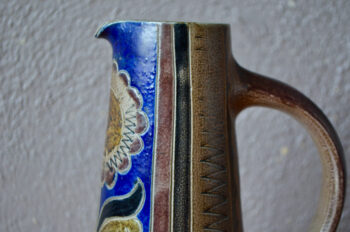 Pichet vase en grès au sel style inspiration Jugendstil vintage ikebana et bohème