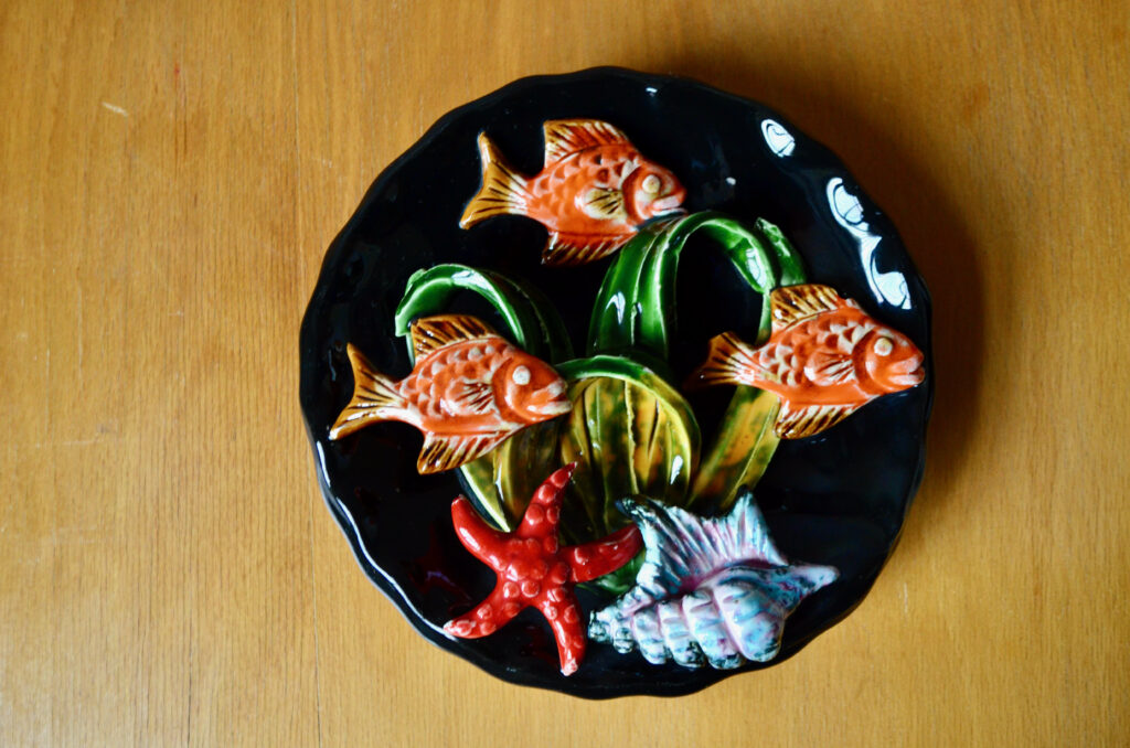 Assiette aux poissons en céramique Assiette aux poissons en céramique
