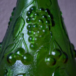 Carafe à eau bouteille en verre vert vintage cruche liqueur style Empoli