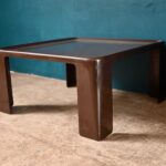 Table space age Amanta de Mario Bellini pour C&B Italia plastic table vintage rétro années 60 marron table basse design
