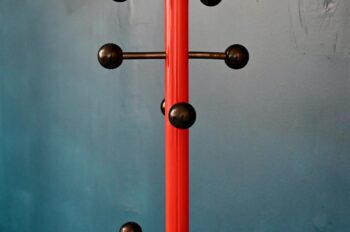 Portemanteau  vintage sur pied en métal design italien 1980