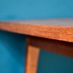 Table à repas reconstruction en chêne france 1950 design bohème midcentury