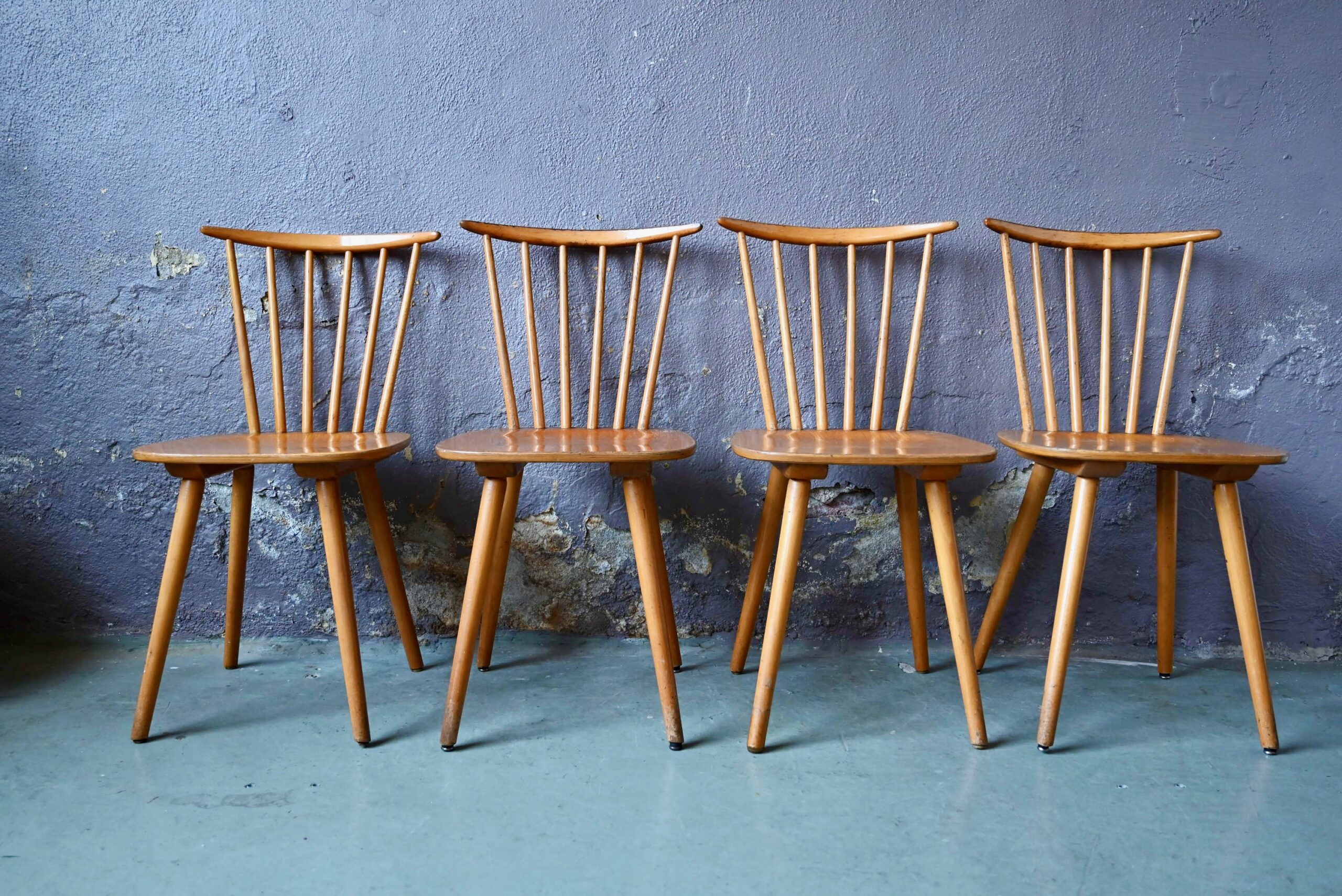 Chaises scandinaves Olive - L'atelier Belle Lurette, Rénovation de meubles  vintage