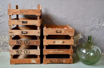 Clayettes anciennes d'atelier en bois anciennes vintage style bohème et indus usine