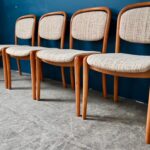 Série de 4 chaises Casala lot design scandinave anciennes salle à manger