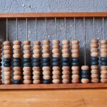 Grand boulier ancien en bois objet école scolaire ancien vintage bohème