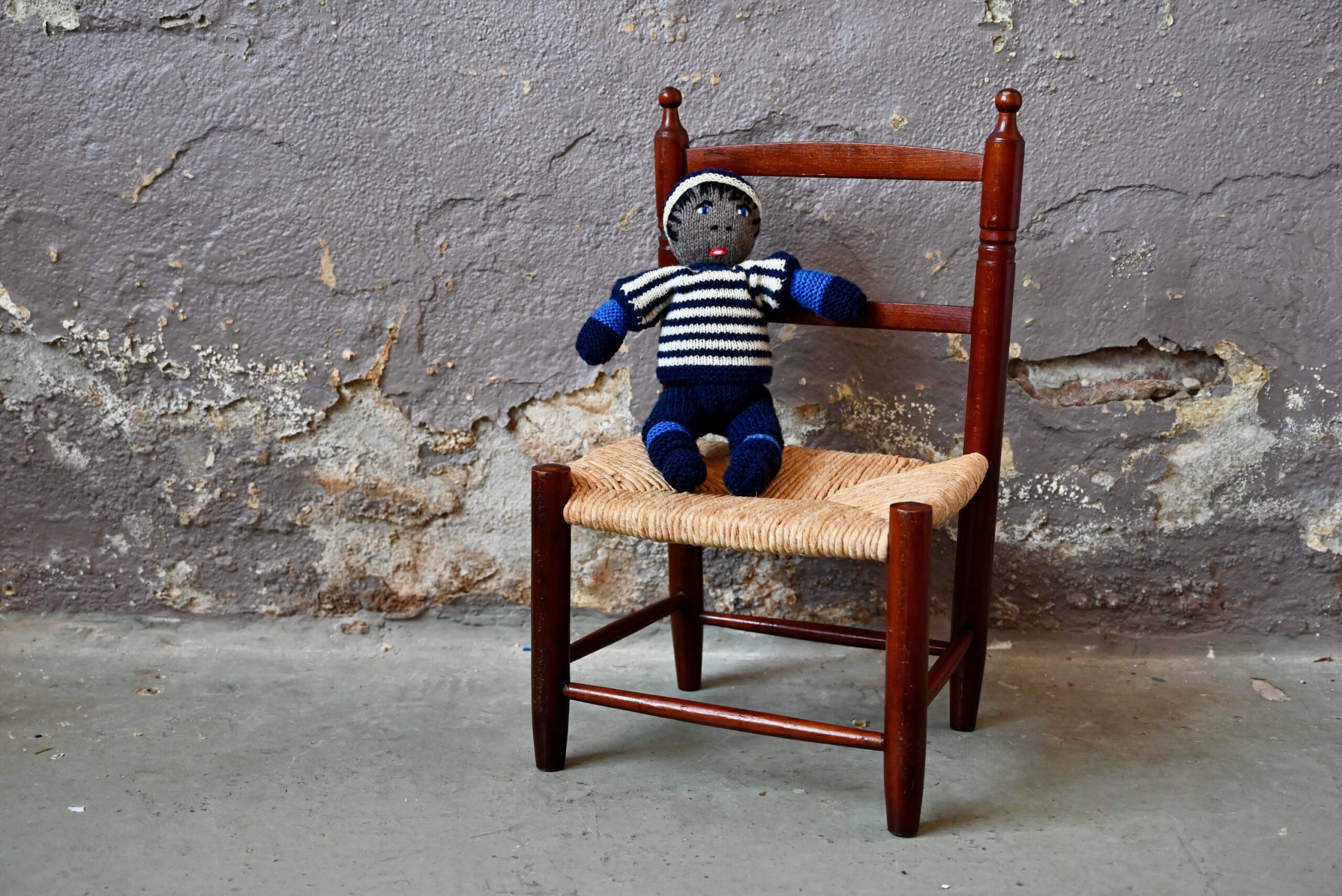 Chaise enfant paille et bois - L'atelier Belle Lurette, Rénovation de  meubles vintage