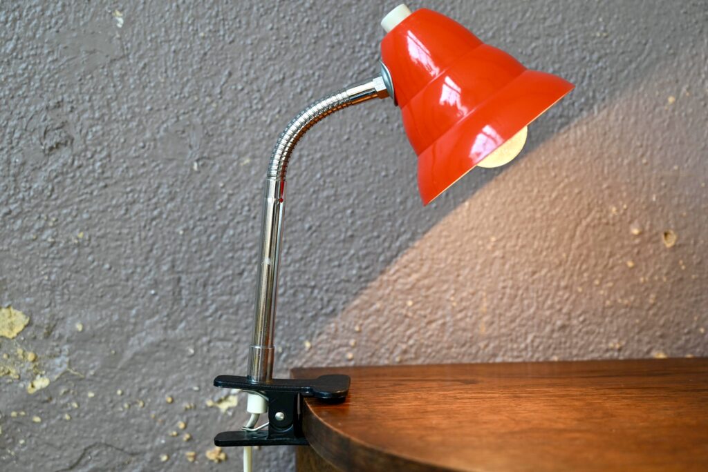 Lampe clip orange