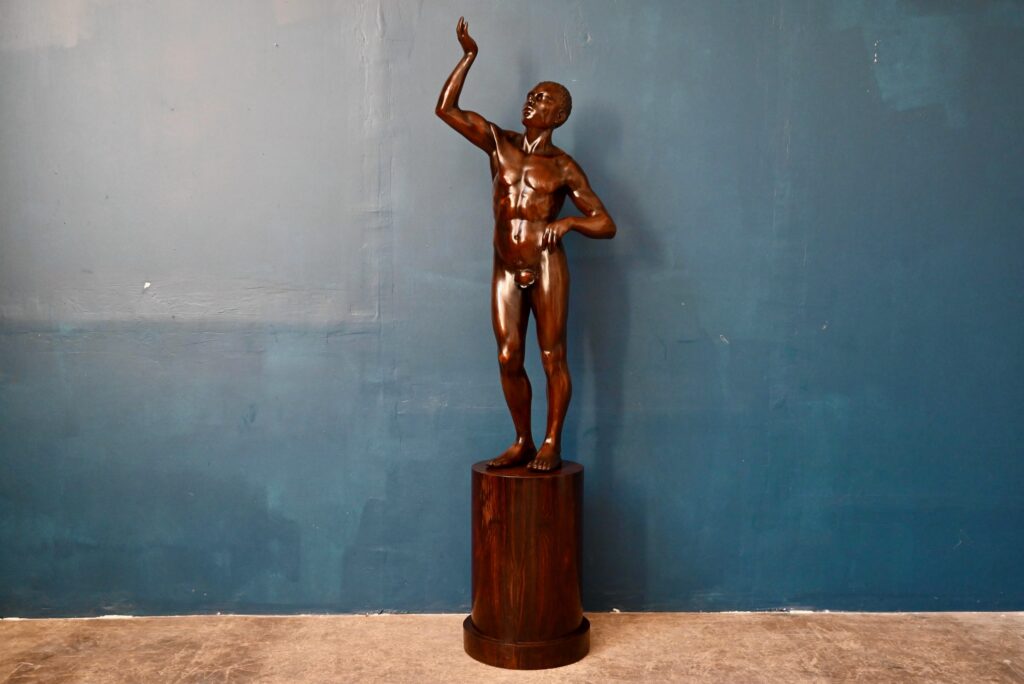 Grande statue italienne en bois Grande statue italienne en bois
